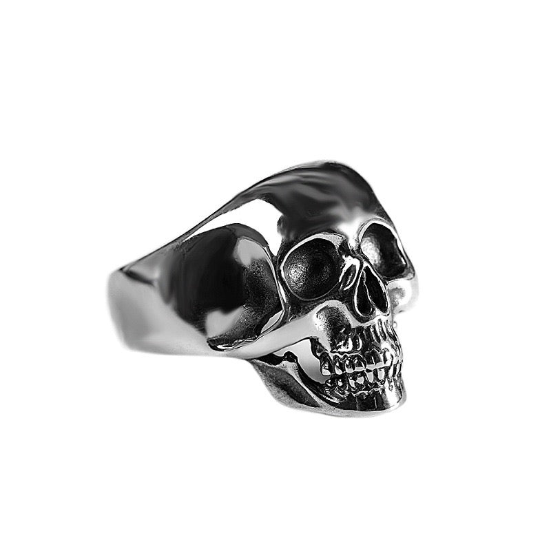 Genuine 925 Sterling Silver Vintage Skull Ring Men’s Gothic Biker Ring